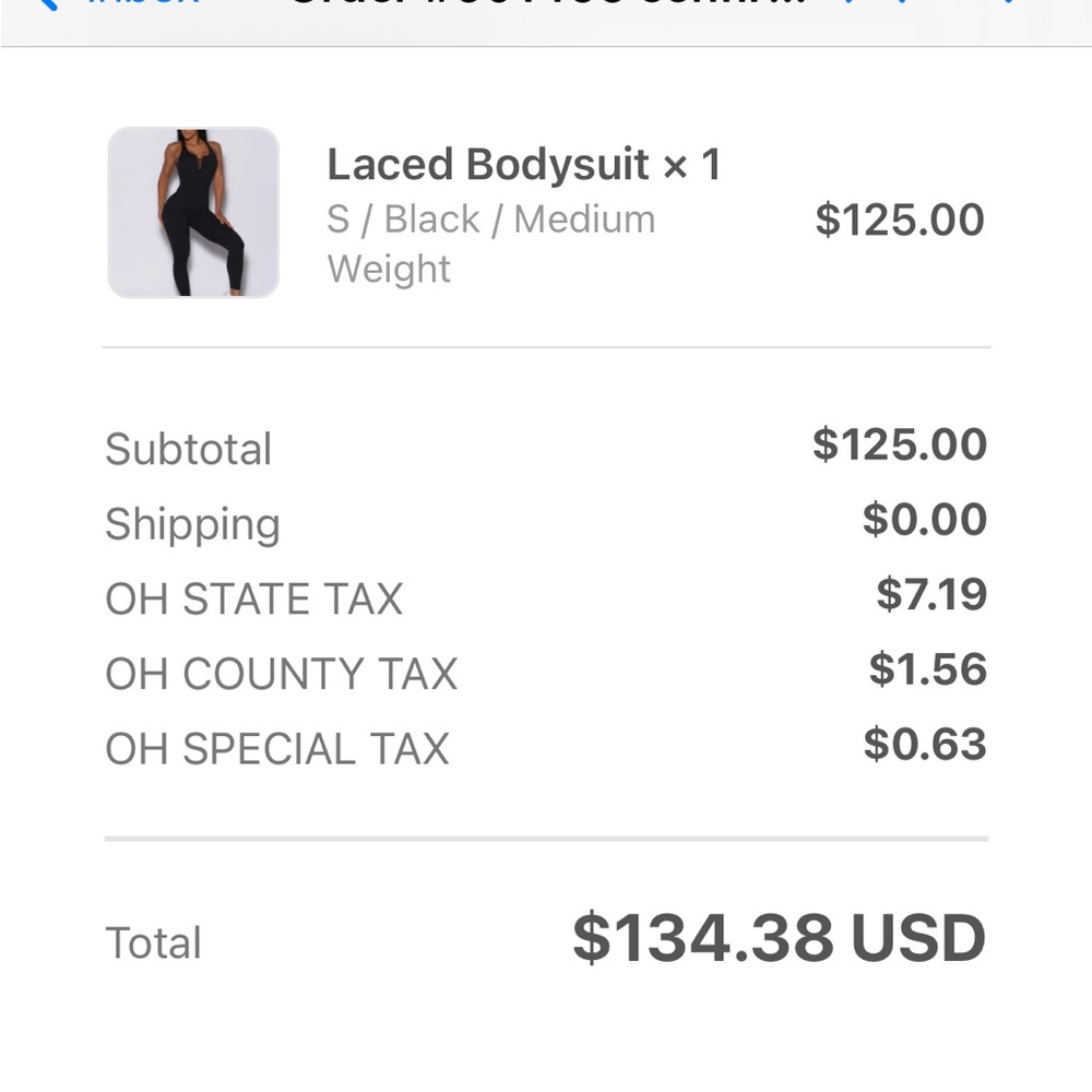 Bombshell Sportswear Black Laced Bodysuit